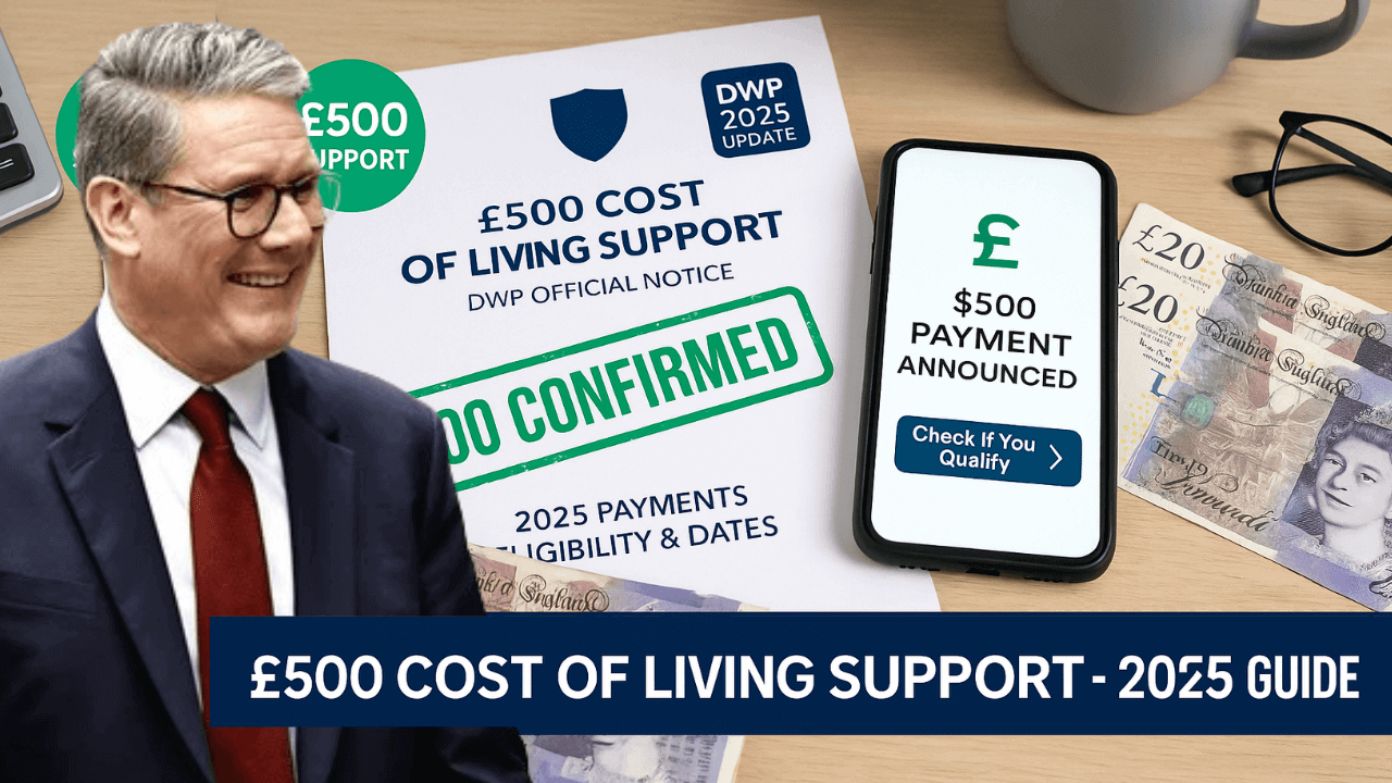 DWP Announces £500 Cost of Living Support for 2025 – Check Eligibility & Payment Dates
