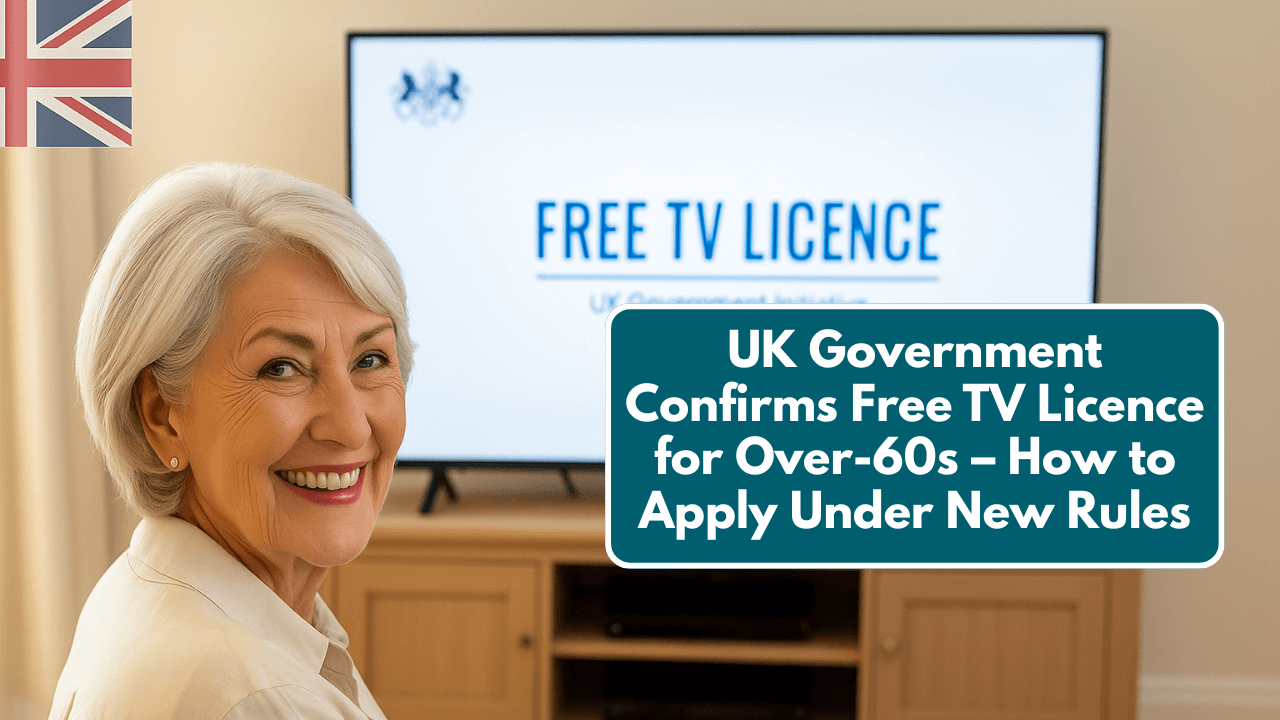 UK Government Confirms Free TV Licence for Over-60s – How to Apply Under New Rules
